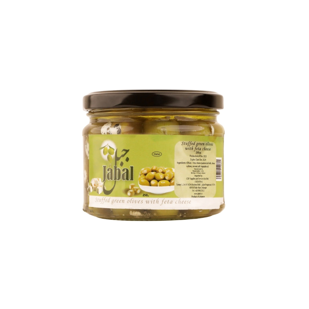 Jabal stuffed green olives with Feta cheese