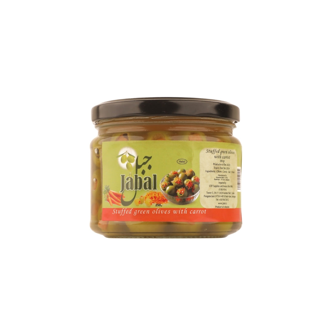 Jabal stuffed green olives with Carrot